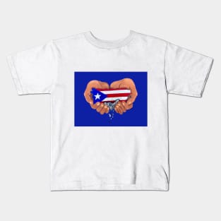 Royal Blue Hands for Puerto Rico Kids T-Shirt